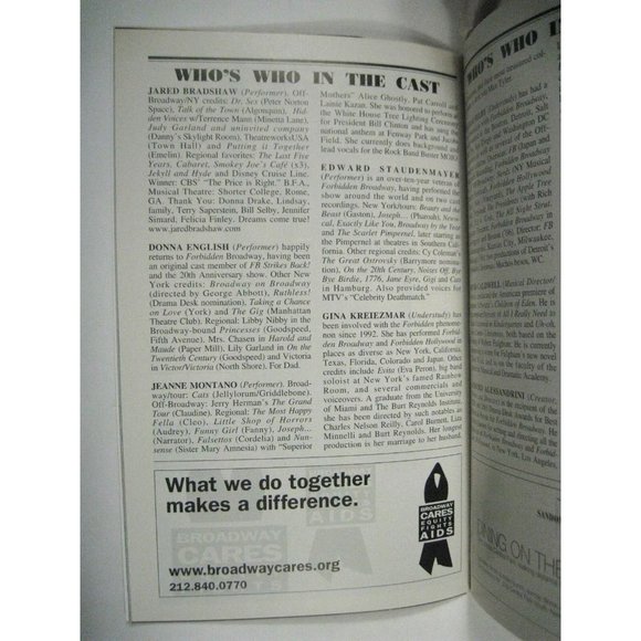 Forbidden Broadway Playbill 2006 47th Street Theatre Ticket Special Victims Unit - Picture 7 of 10